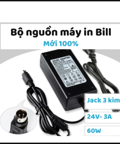 Nguồn máy in bill, in tem 24V – 3A Jack tròn 3 chân