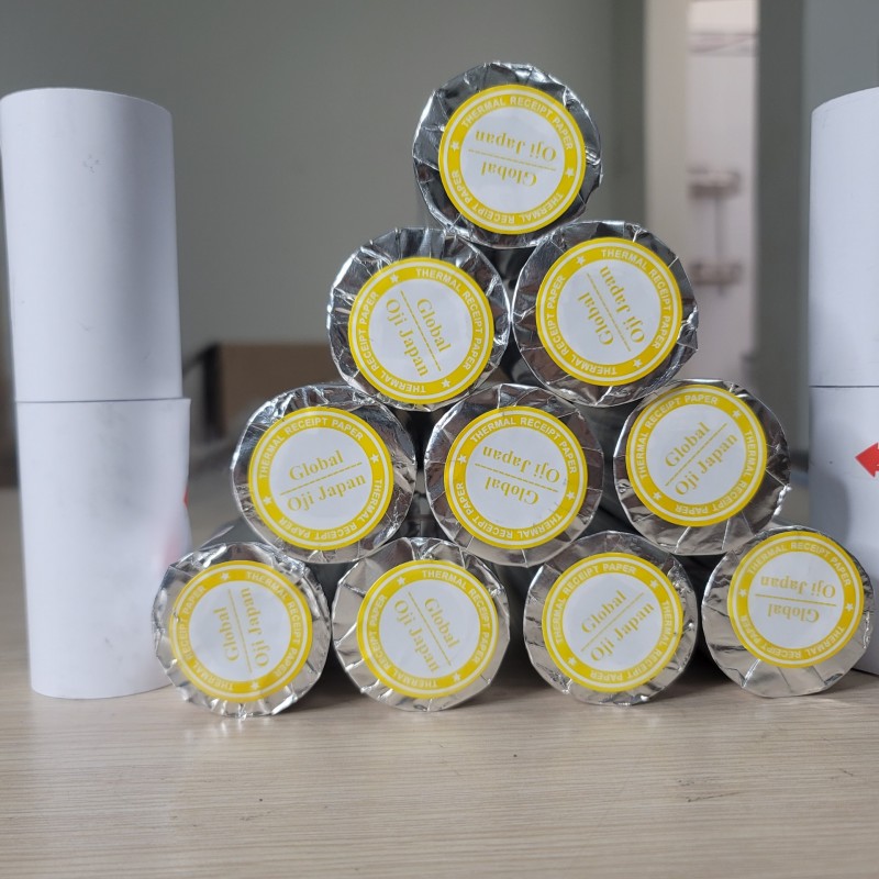 Giấy in nhiệt bọc bạc Oji K80x80mm